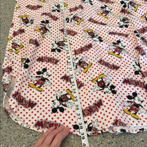 Mickey & Co. Disney Vintage 80s 90s Flannel Mickey Mouse Nightshirt - Picture 3 of 12